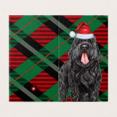 Zwarte Russische Terriër Hond Vakantie Geplaagd Ke Kaart (Buitenkant ongevouwen)