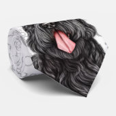 Zwarte Russische Terriër Hond Woof Kerstmis Pet Lo Stropdas (Opgerold)