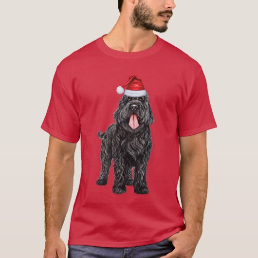 Zwarte Russische Terriër Hondenliefhebber Funny Ch T-shirt (Voorkant)