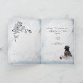 Zwarte Russische terrier: Kerstmis Feestdagen Kaart (Binnen)