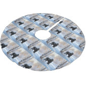 Zwarte Russische terriër laat het sneeuwen Kerstmi Kerstboom Rok (Gekanteld)