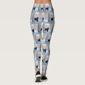 Zwarte Russische terriër laat het sneeuwen Kerstmi Leggings (Achterkant)
