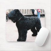 Zwarte Russische Terrier Mousepad Muismat (Met muis)