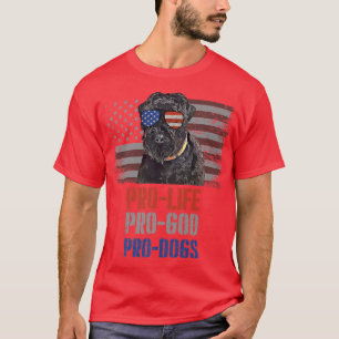 Zwarte Russische Terrier Pro Life Pro God Pro Hond T-shirt
