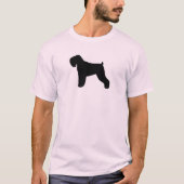 Zwarte Russische Terrier Silhouet T-shirt (Voorkant)