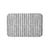 Zwarte Rustieke Tribal Patroon Badmat (Voorkant)