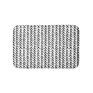Zwarte Rustieke Tribal Patroon Badmat