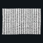 Zwarte Rustieke Tribal Patroon Keuken Handdoek<br><div class="desc">Rustieke keukenhanddoek met zwart-wit rustiek patroon. Deze unieke handdoek zal een perfect accent zijn voor elke keuken.</div>