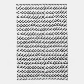 Zwarte Rustieke Tribal Patroon Keuken Handdoek (Verticaal)