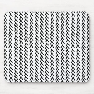 Zwarte Rustieke Tribal Patroon Mousepad Muismat