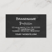 Zwarte Rustige houten planken Boom Hout Graan Visitekaartje (Achterkant)