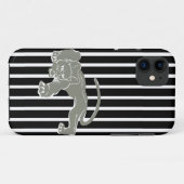 Zwarte Safari Stripe met luipaard Case-Mate iPhone Case (Achterkant (horizontaal))
