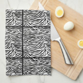 Zwarte Safari-Zebra, gebundeld design Theedoek (Quarter Fold)