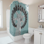 Zwarte Samsung Android smartphone Douchegordijn (In situ)