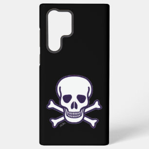 Zwarte Samsung S22 Ultra telefoonhoes met Skull n Galaxy Hoesje