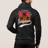 Zwarte San Francisco Fleece Zip Hoodie (Achterkant)