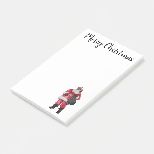Zwarte Santa Blocnote Post Post-it® Notes (Schuin)