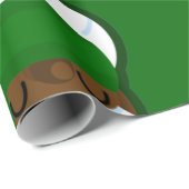 zwarte santa cadeaupapier (Rol Hoek)