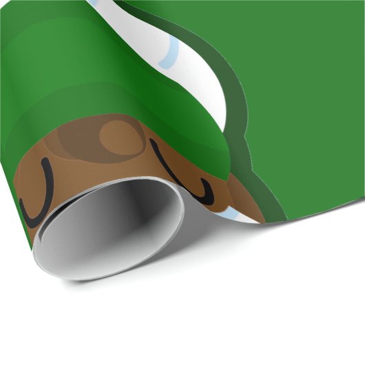 zwarte santa cadeaupapier (Rol Hoek)