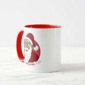 Zwarte Santa Claus cartoon Mok glimlachen (Voorkant links)