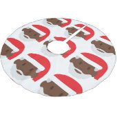 Zwarte Santa Claus Emoji Kerstmis Kerstboom Rok (Gekanteld)