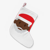 zwarte santa claus emoji xmas kerstmis kleine kerstsok (Voorkant (Hangend))