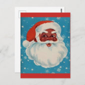 ZWARTE SANTA CLAUS kerstbriefkaart  stijl Briefkaart (Voorkant / Achterkant)
