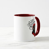 Zwarte Santa Claus Koffiemokken Mok (Voorkant rechts)