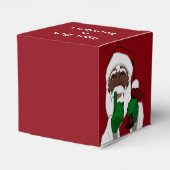 Zwarte Santa Gift Box Personaliseer kerstdozen Bedankdoosjes (Achterkant)