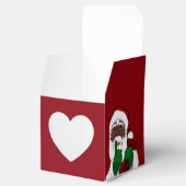 Zwarte Santa Gift Box Personaliseer kerstdozen Bedankdoosjes (Geopend)