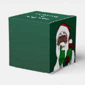 Zwarte Santa Gift Box Personaliseer kerstdozen Bedankdoosjes (Achterkant)
