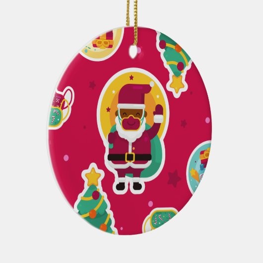 zwarte santa keramisch ornament (Rechts)