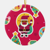 zwarte santa keramisch ornament (Voorkant)