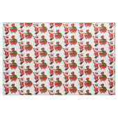 Zwarte Santa Mrs Claus stof (Fat Quarter)