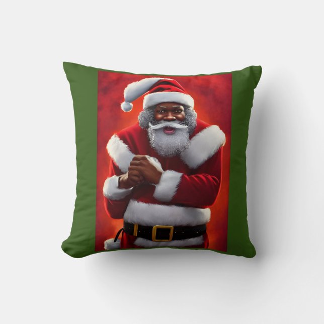 Zwarte Santa pillow Kussen (Voorkant)