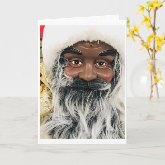 **ZWARTE SANTA" SLECHTS DE BESTE WENSEN VOOR U KAART (Gele Bloem)