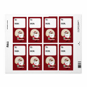 Zwarte Santa Speelgoed Sack Cadeaus Etiket (Full Sheet)
