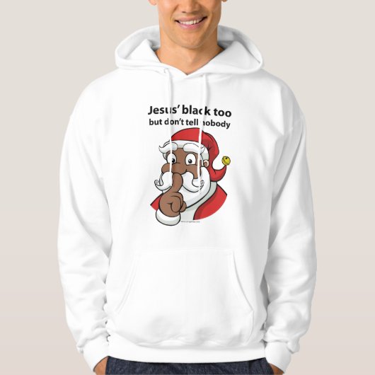 Zwarte Santa's Secret - Hoodie (Voorkant)