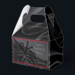 Zwarte Satijnen Silhouet Bachelor Party Bedankdoosjes<br><div class="desc">*Aanpassen met uw tekst.</div>