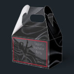 Zwarte Satijnen Silhouet Bachelor Party Bedankdoosjes<br><div class="desc">*Pas aan met je tekst.</div>