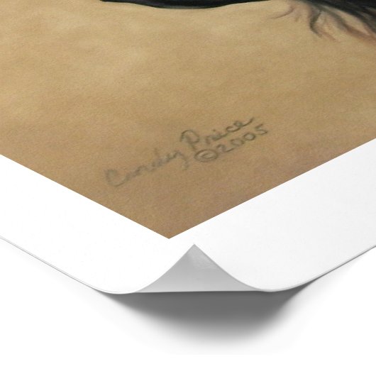 Zwarte Satin - afdruk Poster (Hoek)