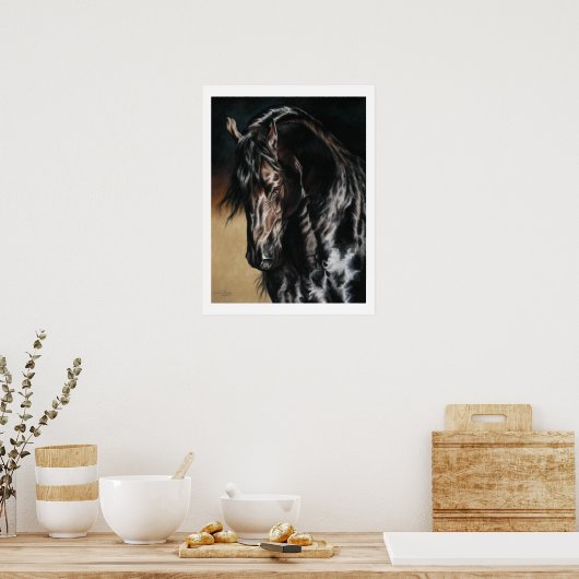 Zwarte Satin - afdruk Poster (Keuken)