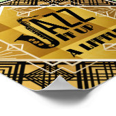 Zwarte saxofone poster (Hoek)