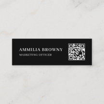Zwarte scanbare QR | Minimaal modern contactontwer