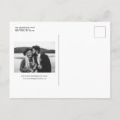 Zwarte Scandinavische fotocollage Bewaar onze datu Aankondigingskaart (Achterkant)