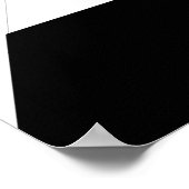 Zwarte schaakstukken op een schaakbord poster (Hoek)