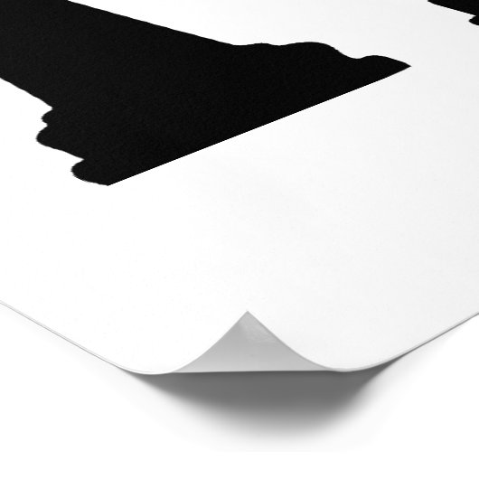 Zwarte schaakstukken op wit poster (Hoek)