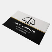 Zwarte schaal deurmat (Schuin)