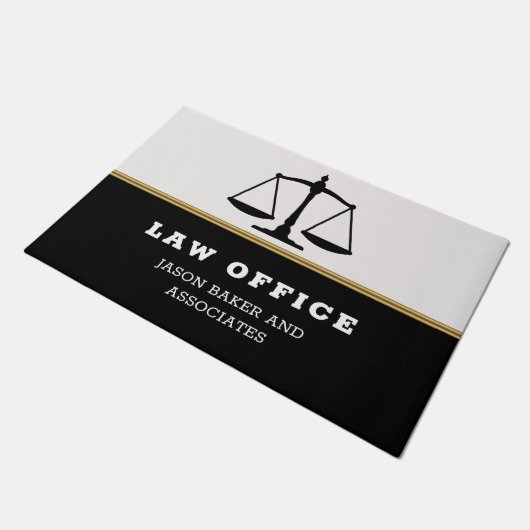 Zwarte schaal deurmat (Schuin)