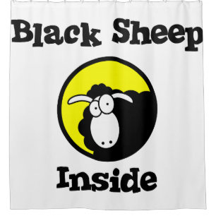 Zwarte schaap aan de binnenkant douchegordijn